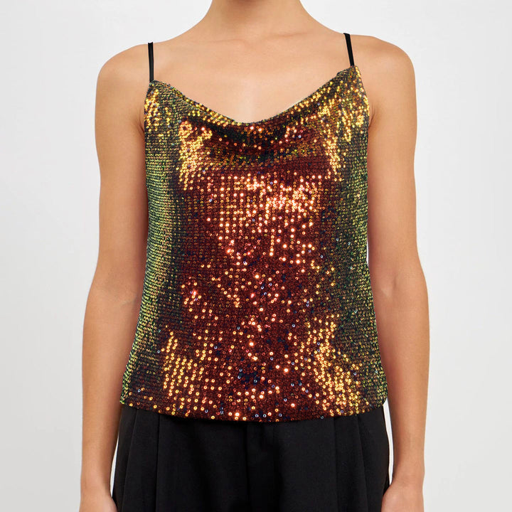 Damestop met lichtgevende pailletten - Nerya