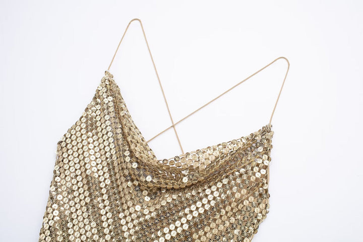 Paillettenjurk voor dames met een lichte sleep - Mirelan