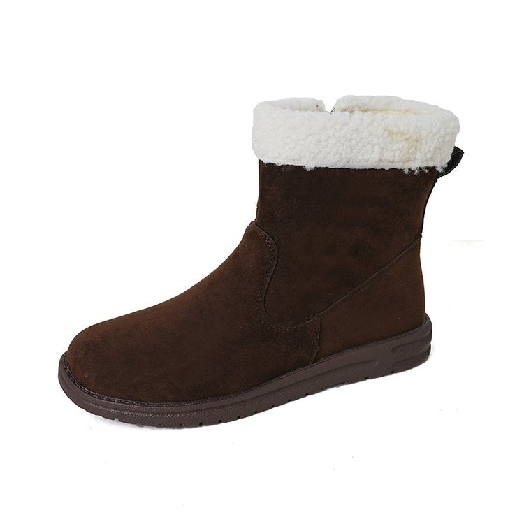 Enkellaarsjes met suède-effect voor dames - Maerise