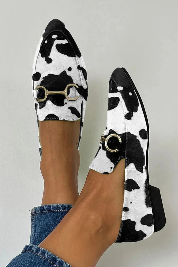 Damesschoenen met dierenprint en metalen beslag - Darela