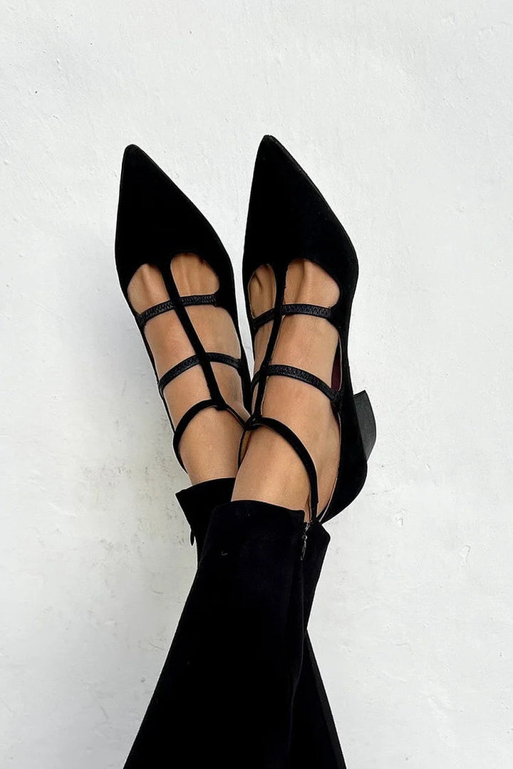 Damesschoenen met dunne bandjes en lage hak - Aurore