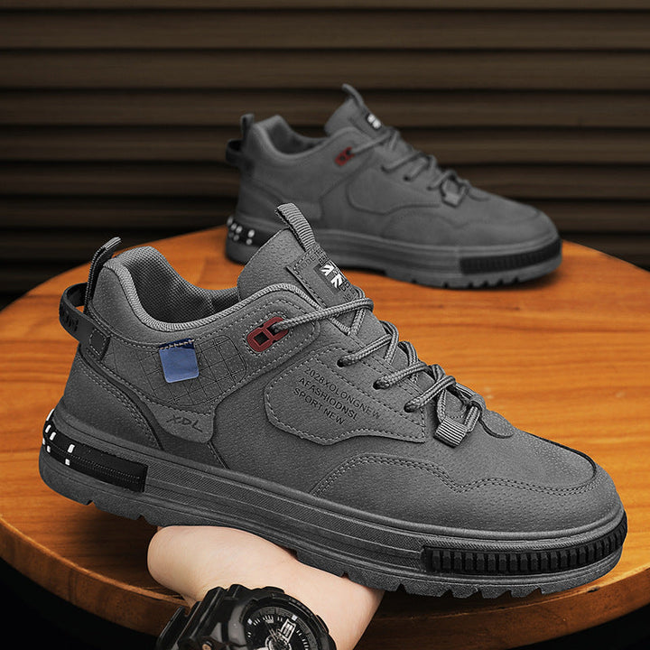 Stoffen enkellaarsjes heren technische structuur - Haldorik