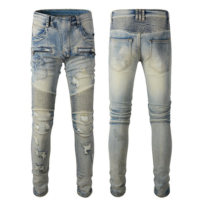 Heren skinny bikerjeans - Yrvar