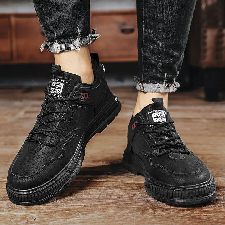 Stoffen enkellaarsjes heren technische structuur - Haldorik