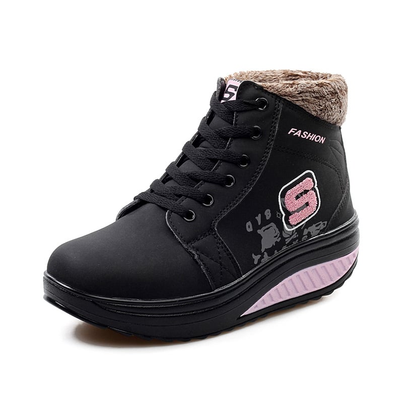 Dames enkellaarsjes met verhoogde zool - Yuren