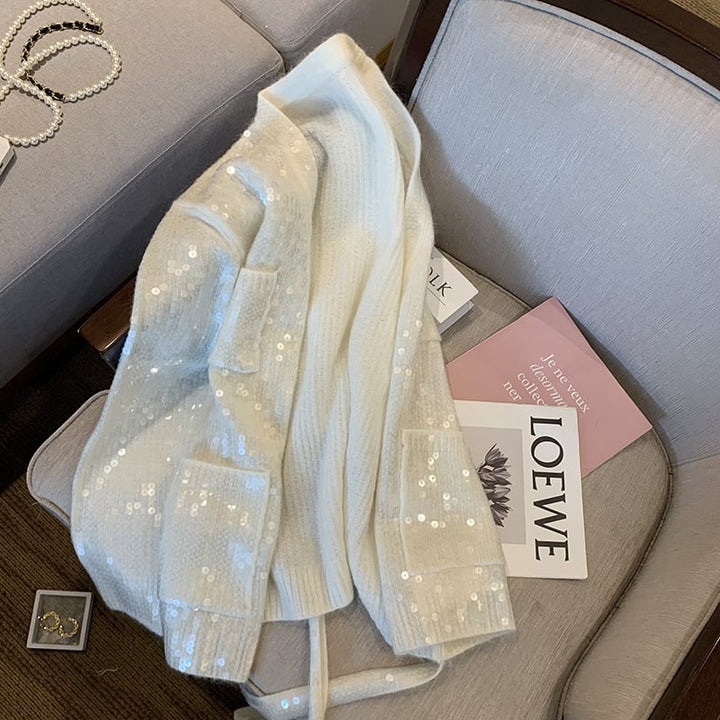 Cardigan met pailletteneffect voor dames - Leyla