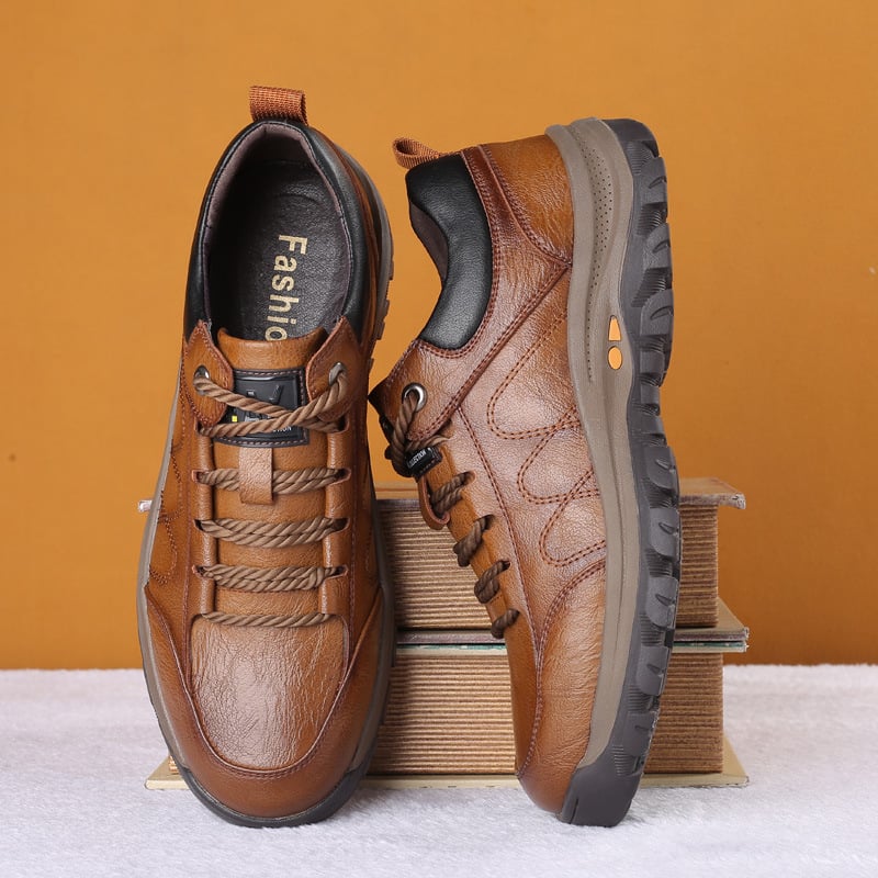 Leren herenlaarzen met warme voering en slijtvaste zool - Ian