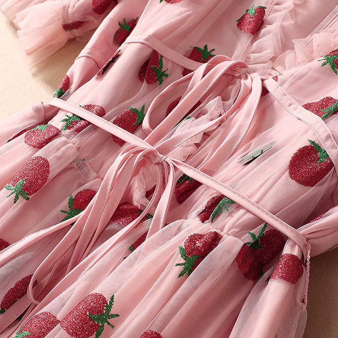 Geborduurde tule jurk voor dames - Eda