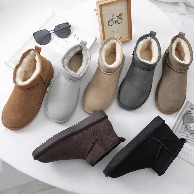 Winter enkellaarsjes voor dames in suède met binnenvoering - Sophia