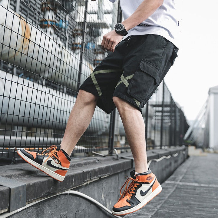 Katoenen herenshort met urban cargodessin - Damien