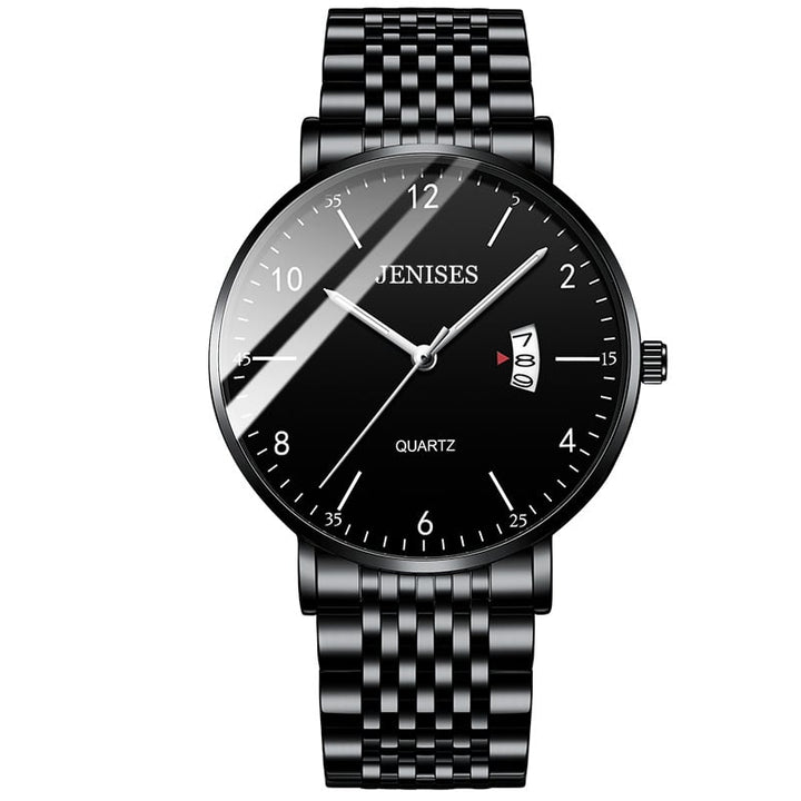 Horloge van roestvrij staal voor heren met genummerde wijzerplaat