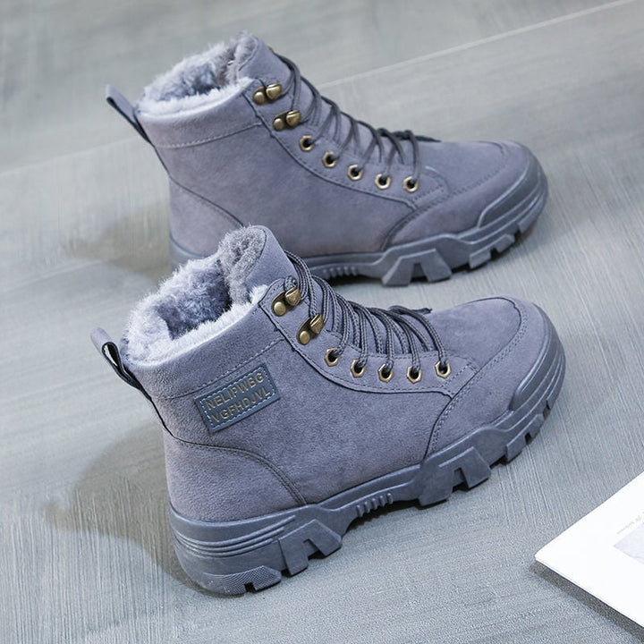 Urban dameslaarzen met dikke zolen en metalen veters - Leona