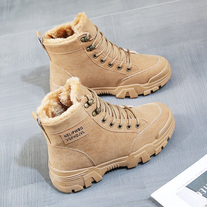 Urban dameslaarzen met dikke zolen en metalen veters - Leona