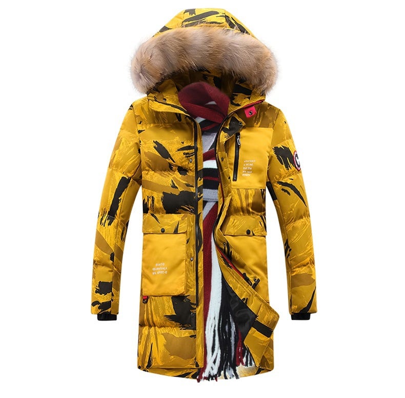 Gewatteerde parka met camouflageprint voor heren - Leonard