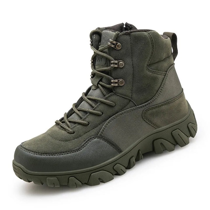 Heren outdoor enkellaarsjes met halfhoge schacht, veters en profielzool - Tarevon