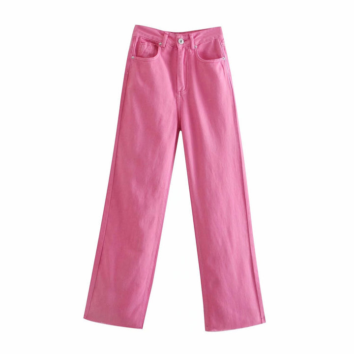 Damesjeans met hoge taille en rechte pijpen - Neriva