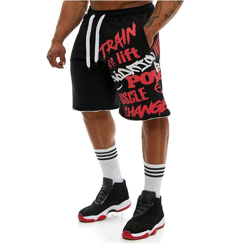 Katoenen herenshort urban typografie - Adrián