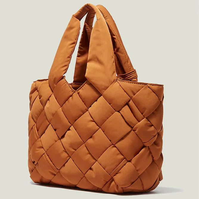 Gewatteerde canvas shopper tas voor dames - Sara