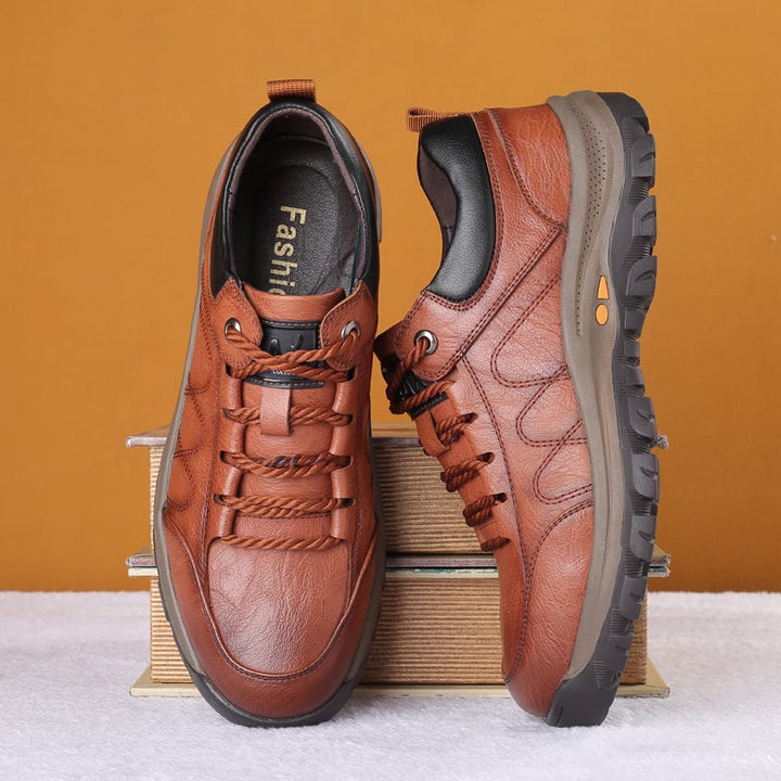 Leren herenlaarzen met warme voering en slijtvaste zool - Ian