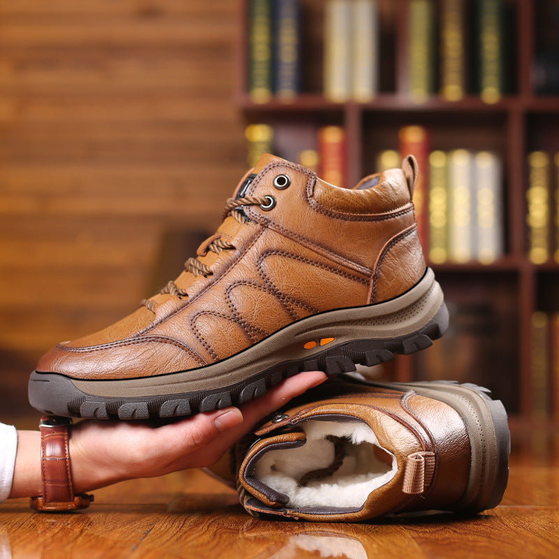 Leren herenlaarzen met warme voering en slijtvaste zool - Ian