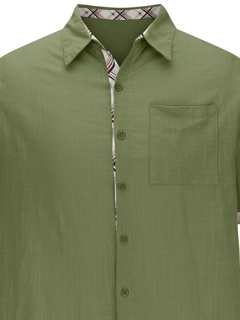 Michael - Stijlvol traditioneel overhemd met geruite grafische print