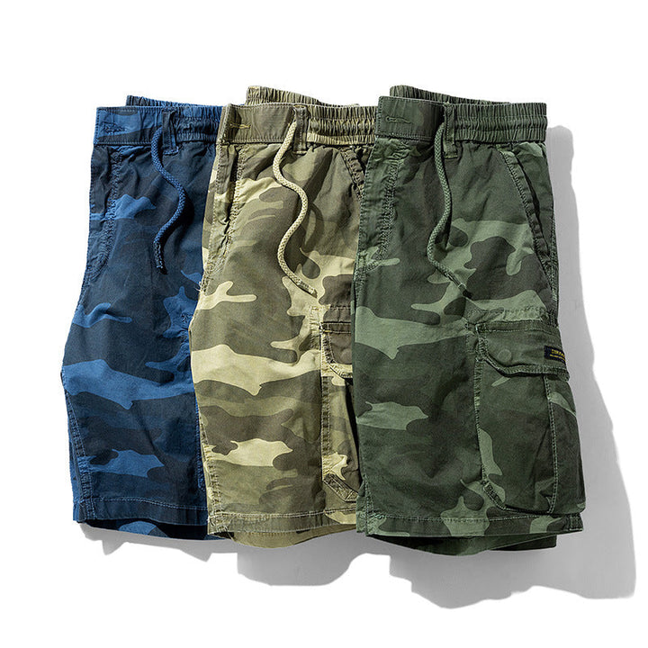 Camouflage cargo shorts met zijzakken voor heren - Carson