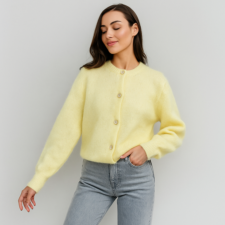 Damescardigan met knopen vooraan - Anika