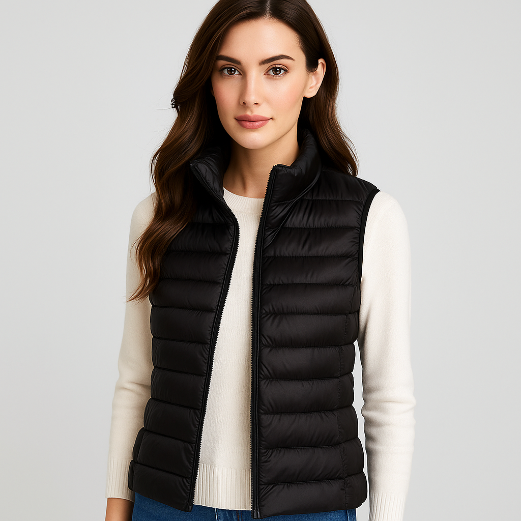 Modern lichtgewicht gewatteerd gilet voor dames - Lydiane