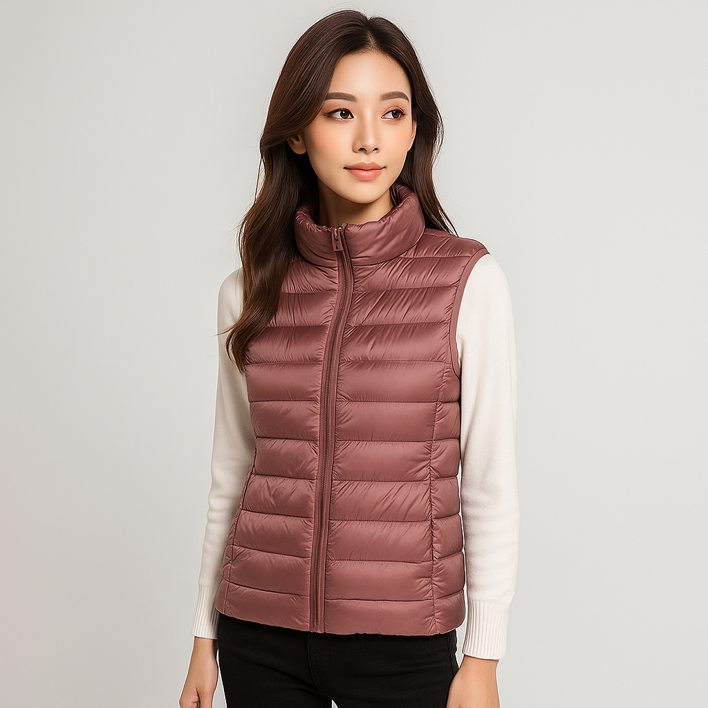 Modern lichtgewicht gewatteerd gilet voor dames - Lydiane