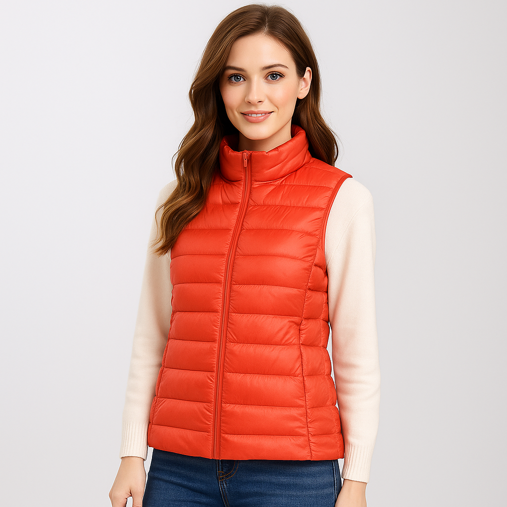Modern lichtgewicht gewatteerd gilet voor dames - Lydiane