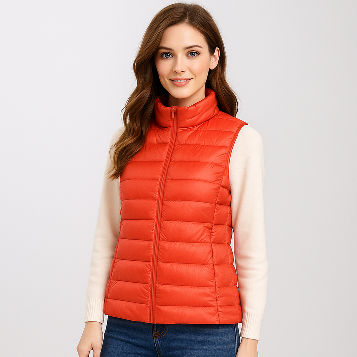 Modern lichtgewicht gewatteerd gilet voor dames - Lydiane