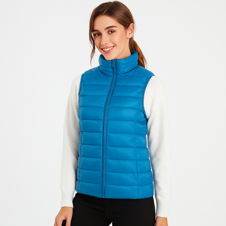 Modern lichtgewicht gewatteerd gilet voor dames - Lydiane