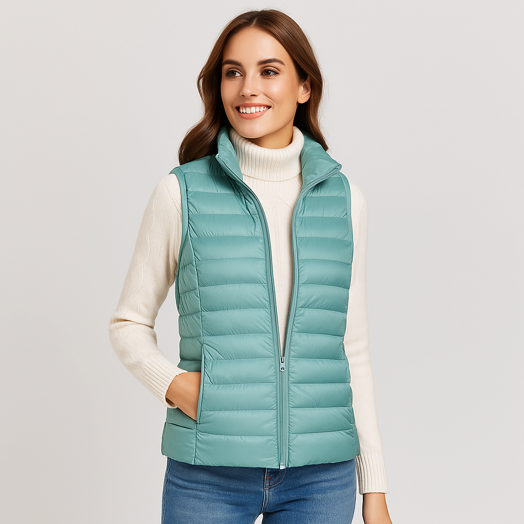 Modern lichtgewicht gewatteerd gilet voor dames - Lydiane