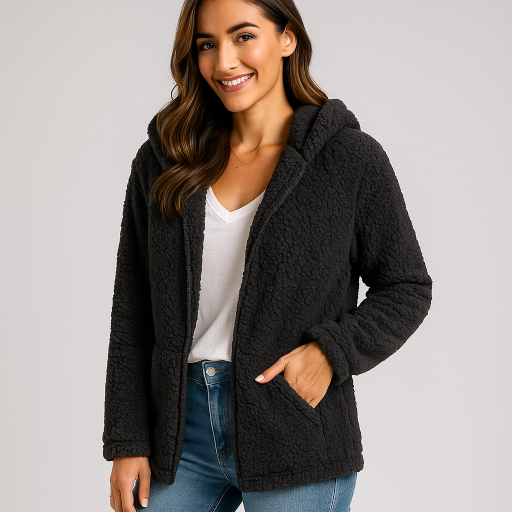 Fleecejack met capuchon voor dames - Yverine