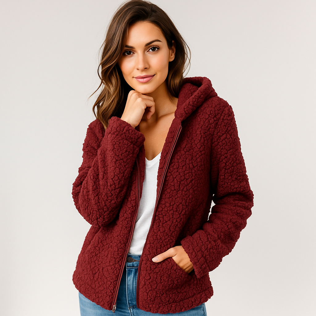 Fleecejack met capuchon voor dames - Yverine