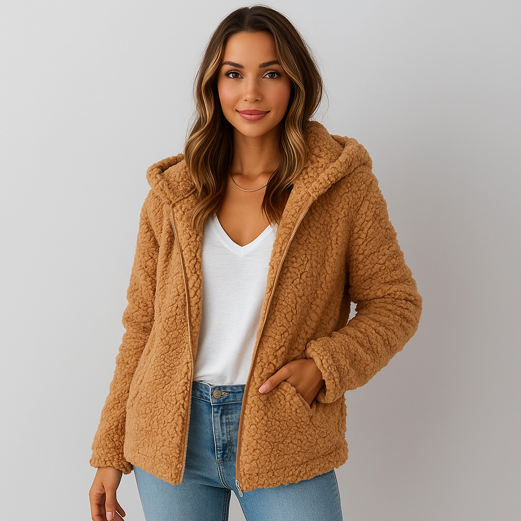 Fleecejack met capuchon voor dames - Yverine