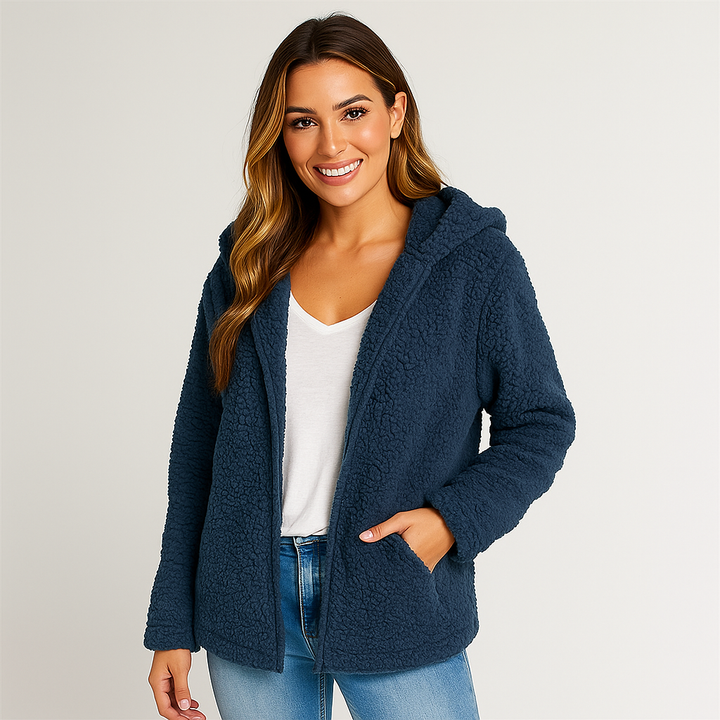 Fleecejack met capuchon voor dames - Yverine