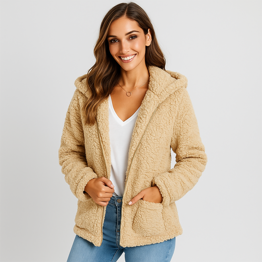 Fleecejack met capuchon voor dames - Yverine