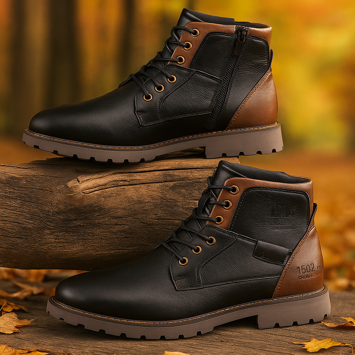 Herenlaarzen met veters en ritssluiting - Mauro