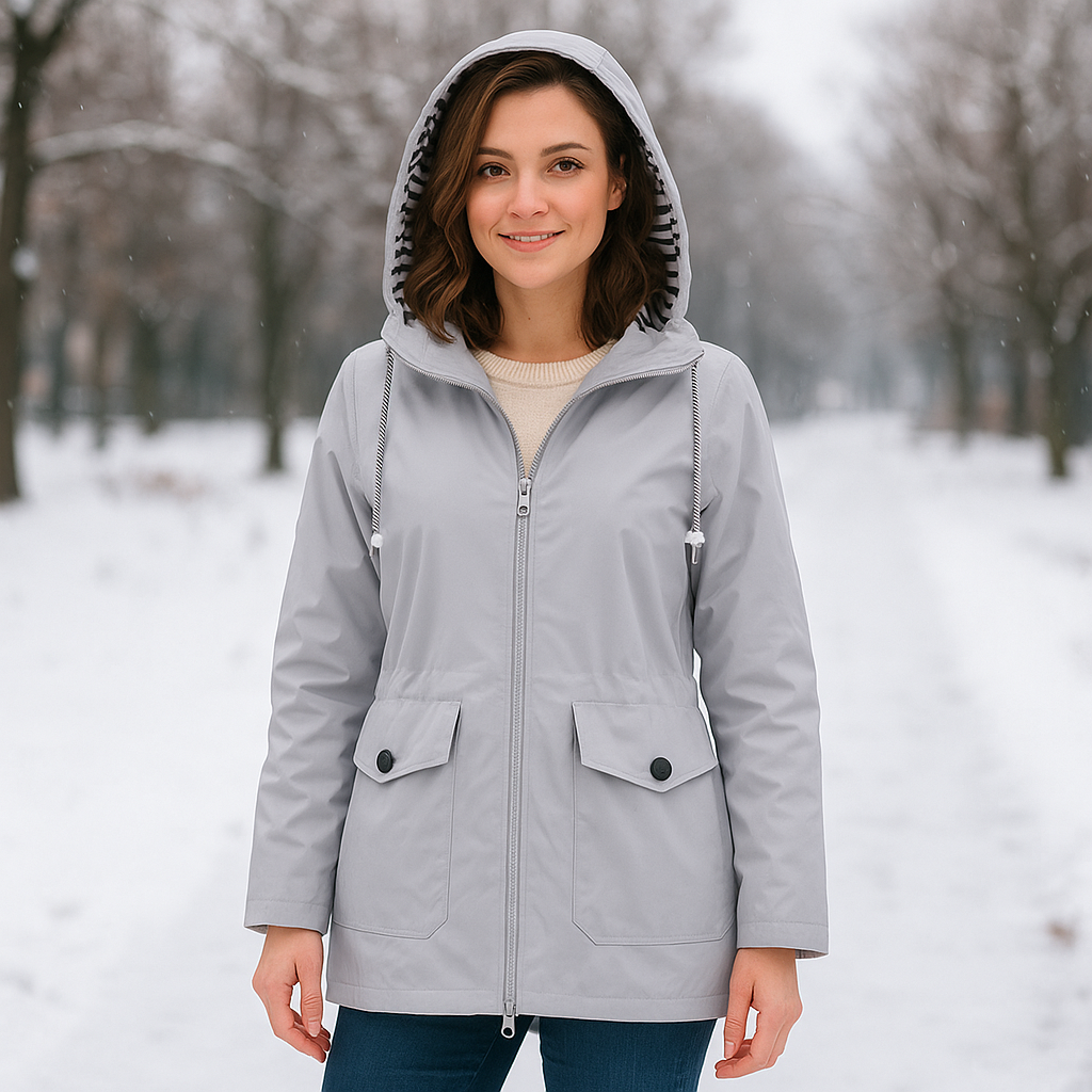 Waterdichte damesjas met verstelbare capuchon - Jade