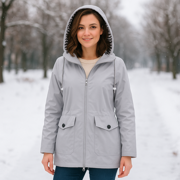 Waterdichte damesjas met verstelbare capuchon - Jade