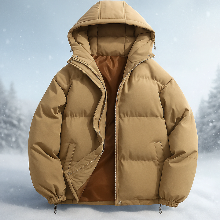 Korte gewatteerde jas met capuchon - Stilla