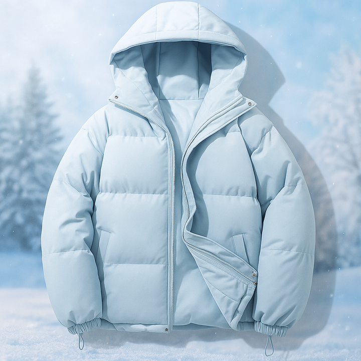 Korte gewatteerde jas met capuchon - Stilla