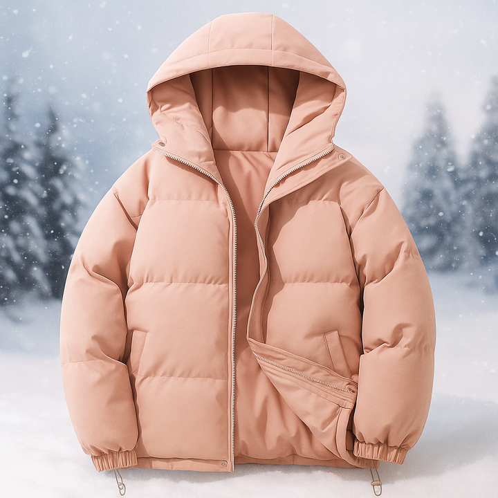 Korte gewatteerde jas met capuchon - Stilla