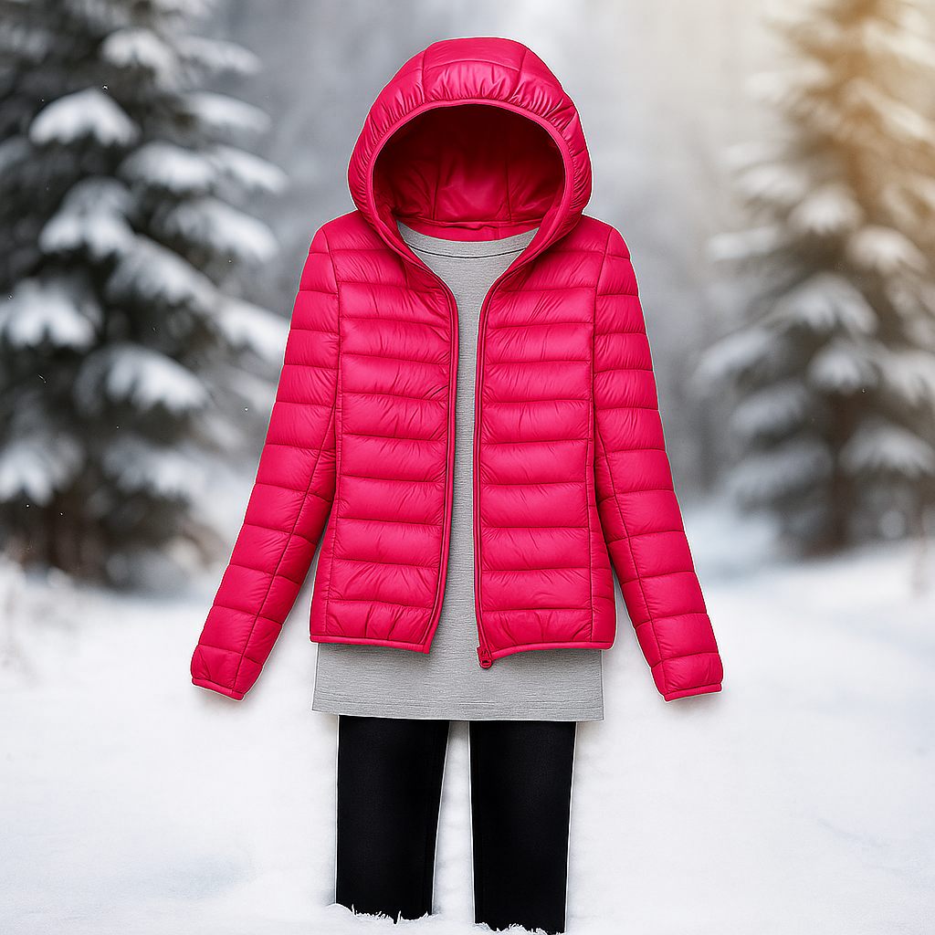 Lichtgewicht gewatteerd jack met veelzijdige capuchon - Nora