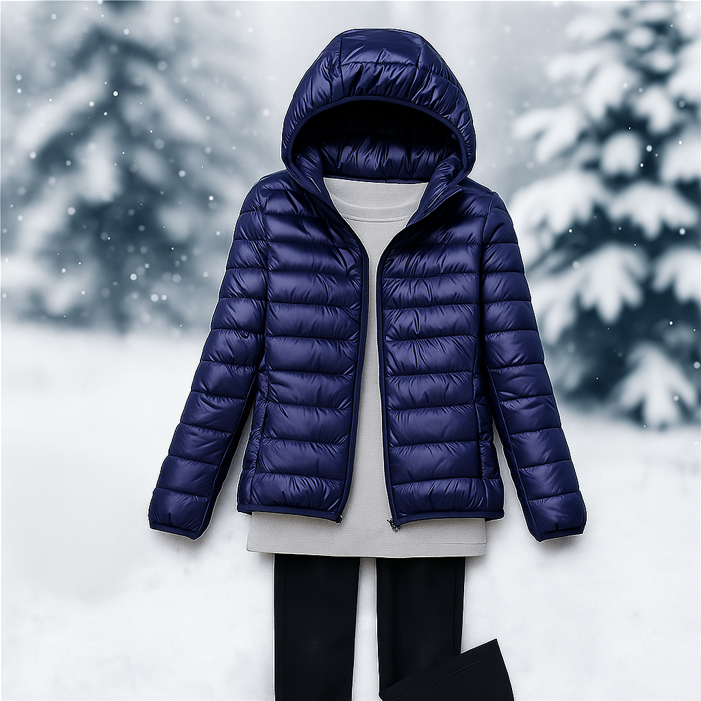 Lichtgewicht gewatteerd jack met veelzijdige capuchon - Nora