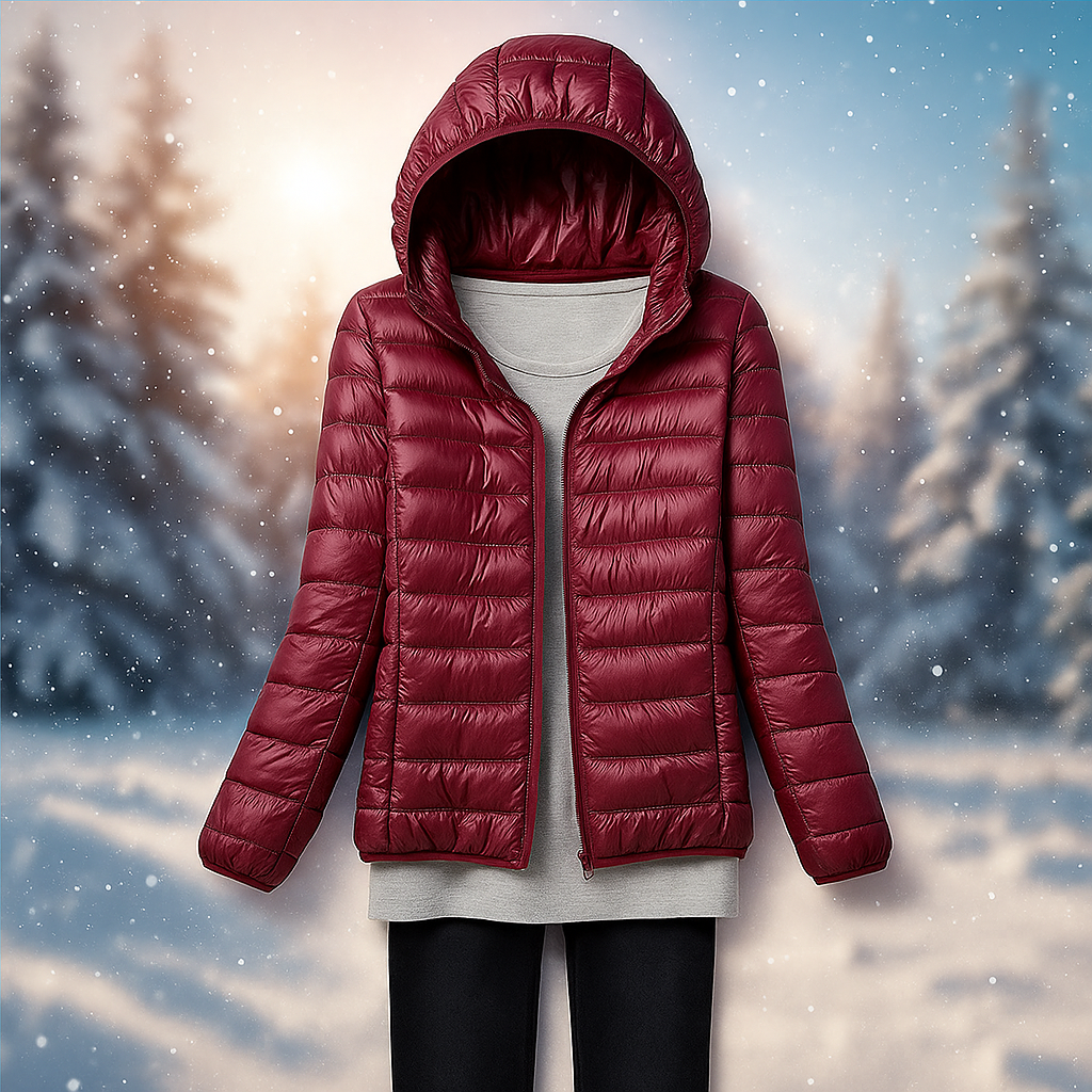 Lichtgewicht gewatteerd jack met veelzijdige capuchon - Nora