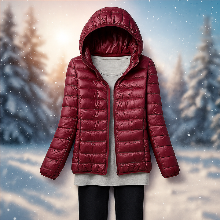 Lichtgewicht gewatteerd jack met veelzijdige capuchon - Nora