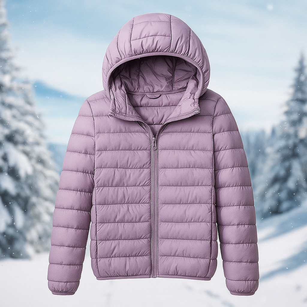 Lichtgewicht gewatteerd jack met veelzijdige capuchon - Nora