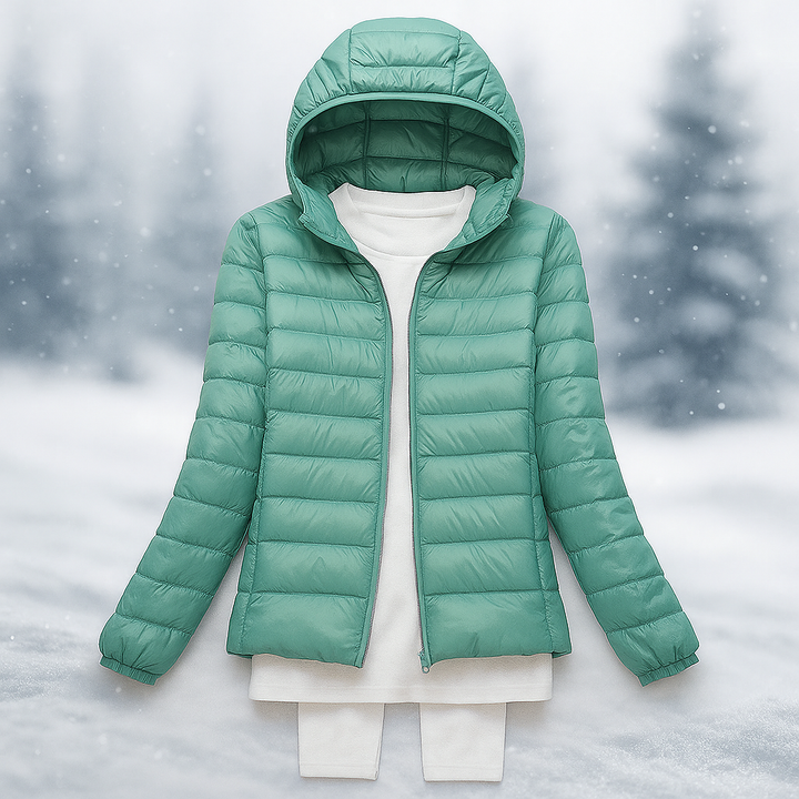 Lichtgewicht gewatteerd jack met veelzijdige capuchon - Nora